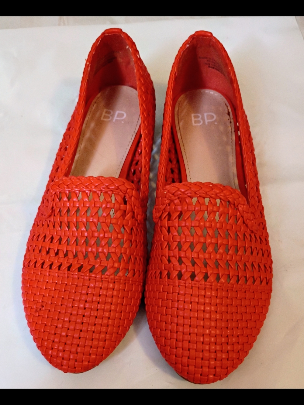 bp Orange Woven Slip-On Flats Size 6.5 M